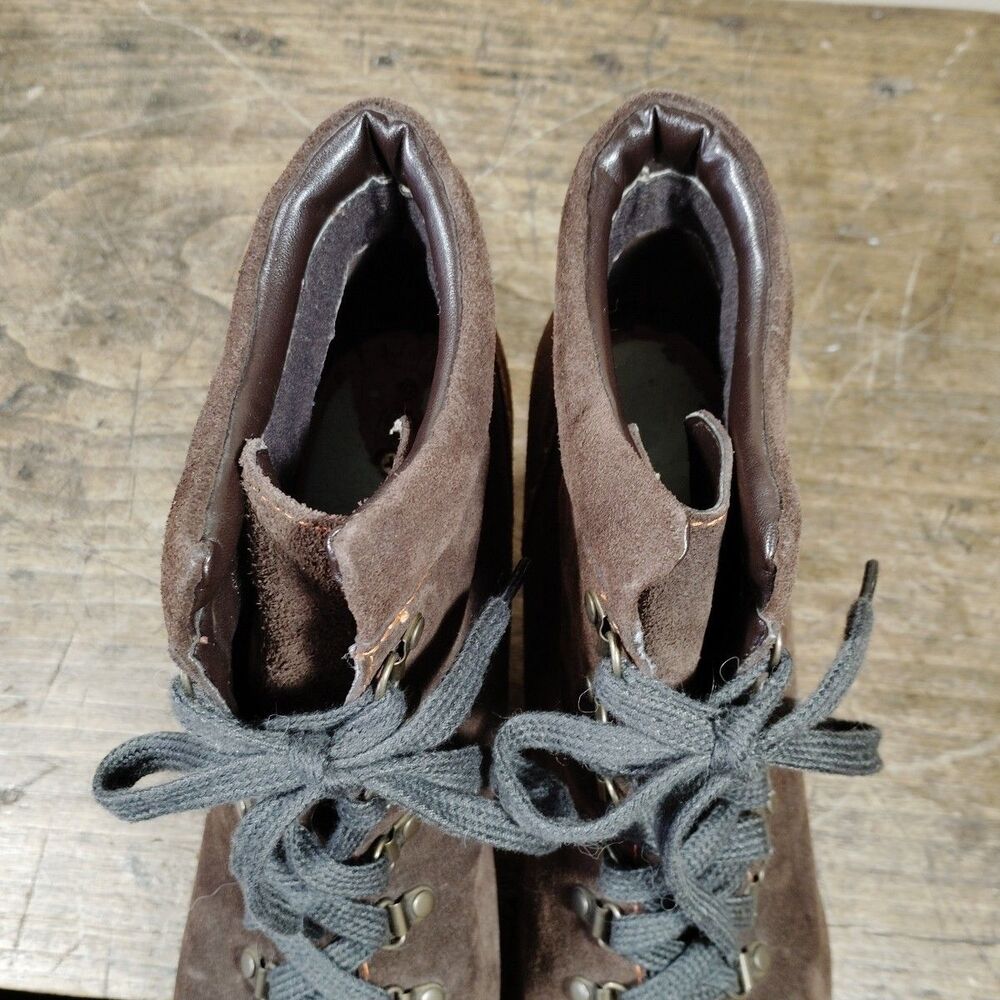 BORN BOC Women's Sz 11 Boots Brown Suede Block Heel Lace Up Platform Shoes READ - Picture 6 of 16